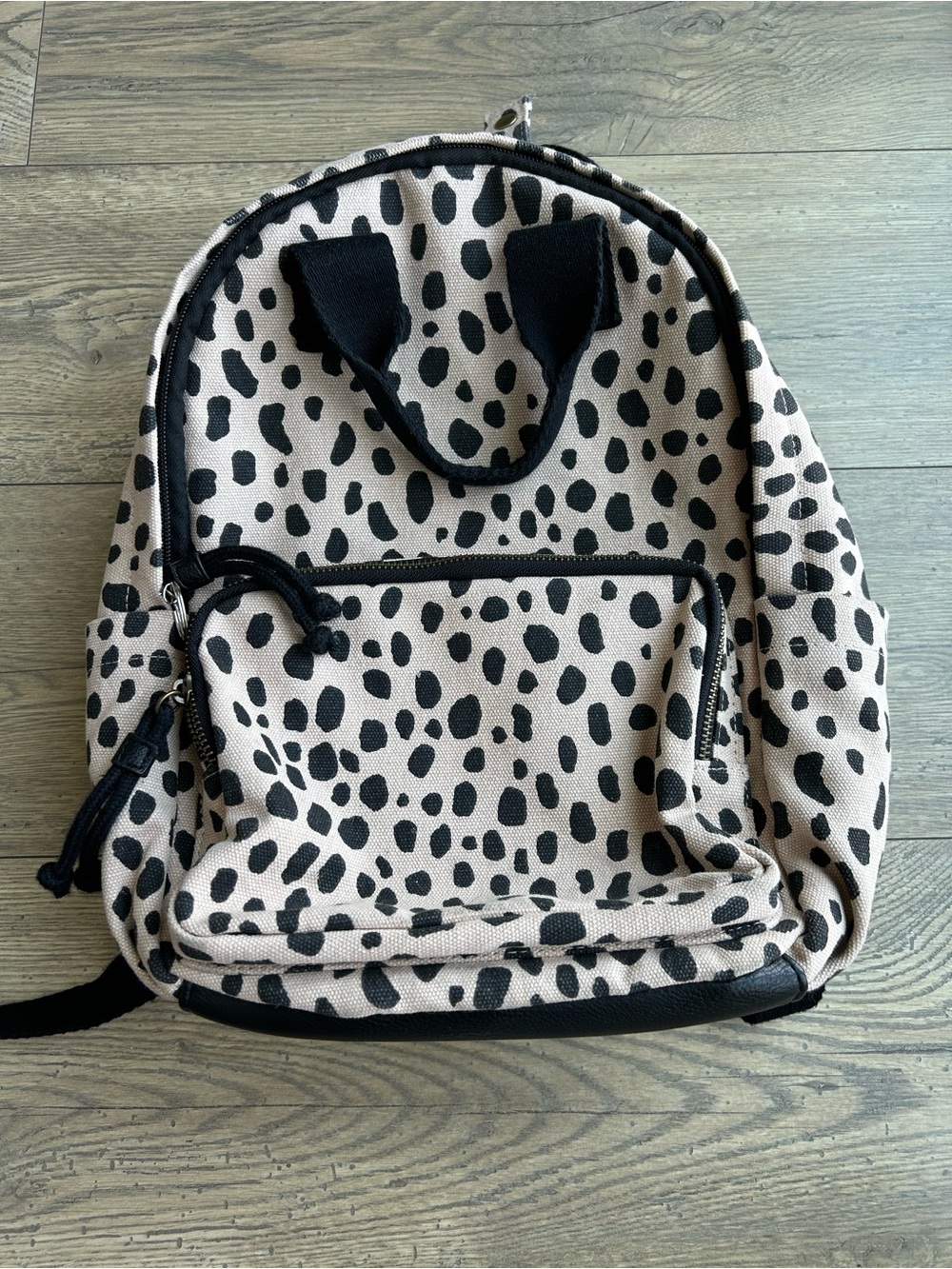 Universal Thread Canvas Mini Backpack - Black & Beige